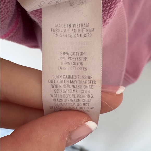 Aerie Big Chill Oversized Pink Sweatshirt - Size S - Picture 6 of 6